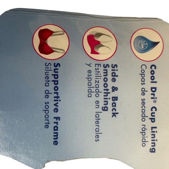 Playtex 18 Hour Side & Back Smoothing Seamless Wireless Full Coverage Bra 46D - Picture 8 of 8